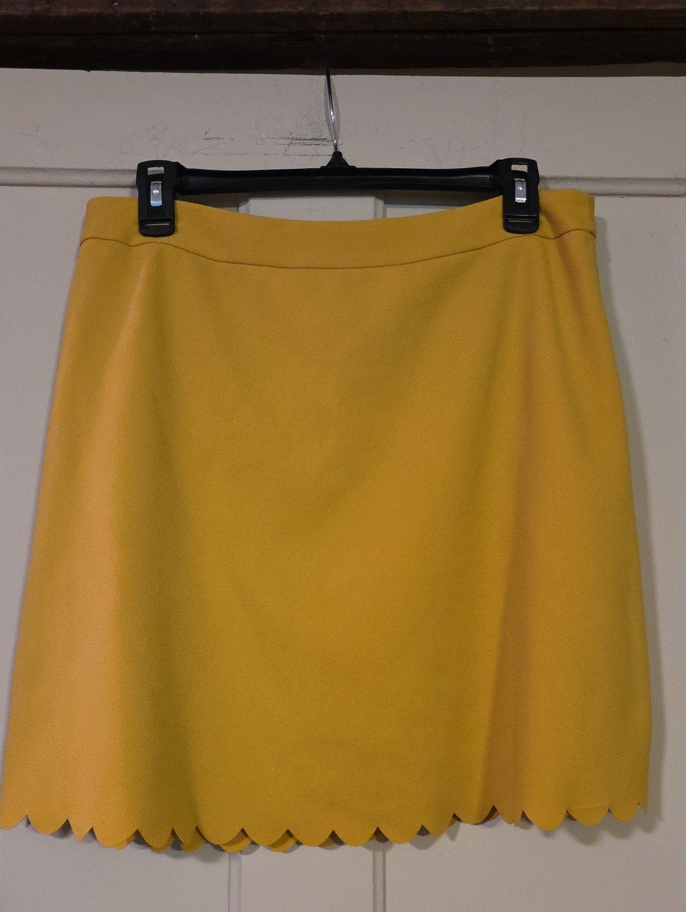 Banana Republic Yellow Scallop-Hem Mini Skirt